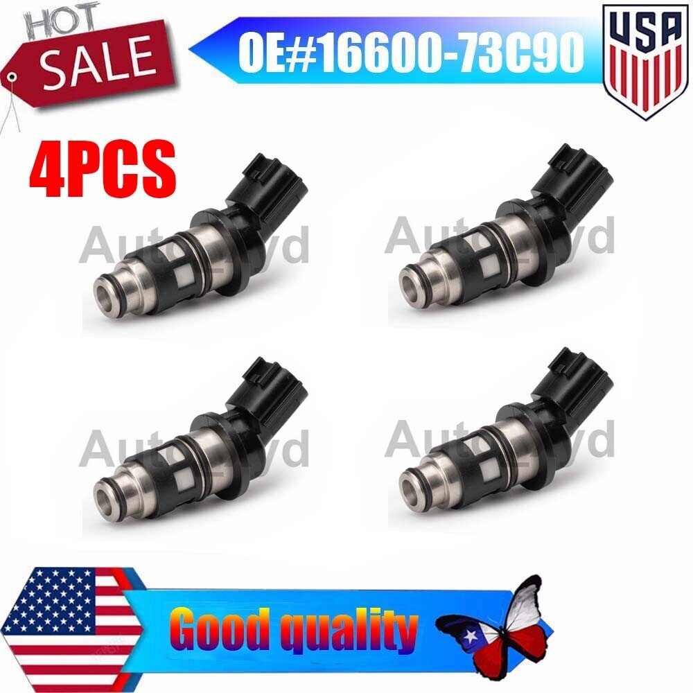 4-pack of 16600-73C90 fuel injectors suitable for Nissan Tsuru 1.4L and 1.6L engines (1997-2017, 13 2014-).
