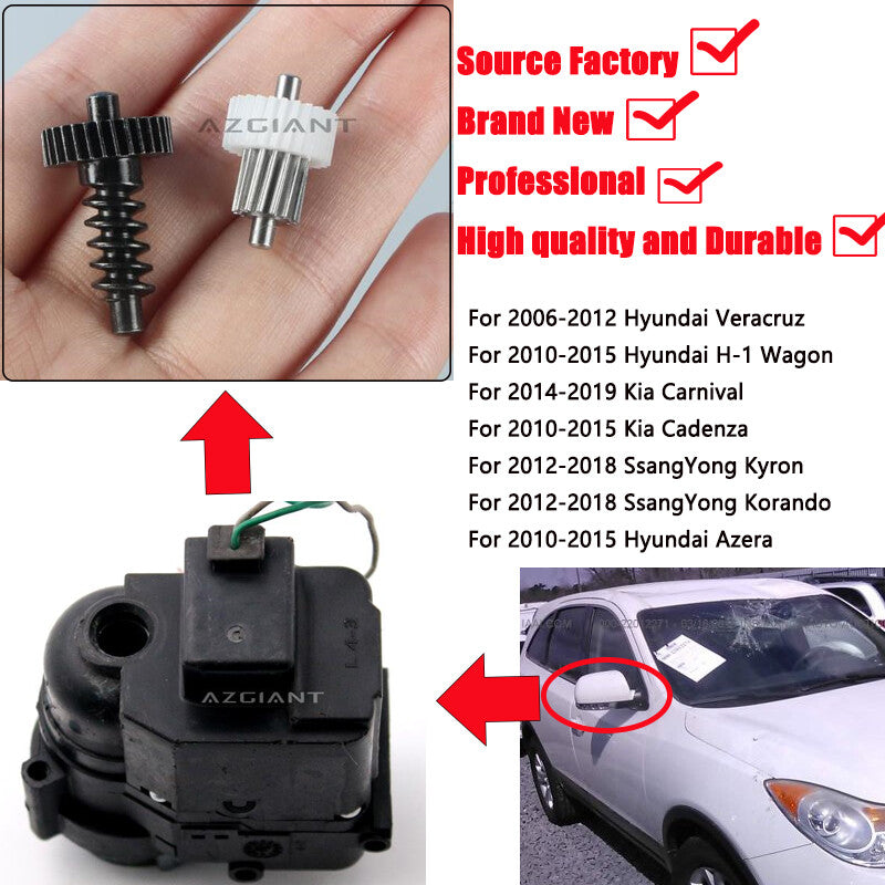 Side mirror folding motor gear kit for Hyundai ix35 and for Veloster 2010-2017