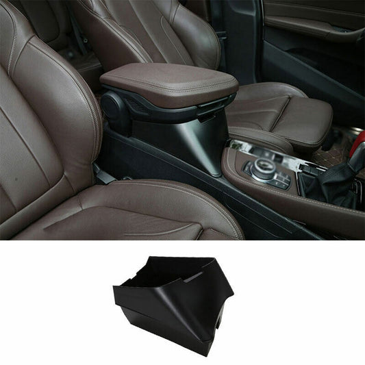 for BMW X1 F48 2016-22 Matt Black Middle Console Armrest Heighten Storage Box 1P