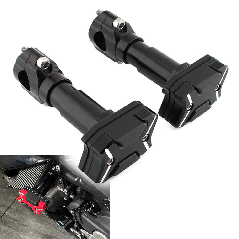 Universal Modified Engine Guard Crash Bar Frame Protector 22mm-30mm Pair Black