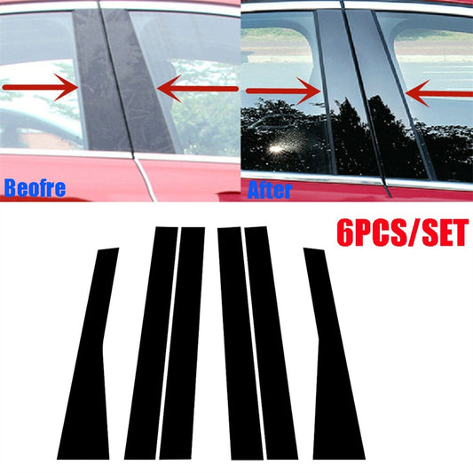 for Jeep Grand-Cherokee 2011-2021 6Pcs Door Pillar Post Side Cover Trim Stickers