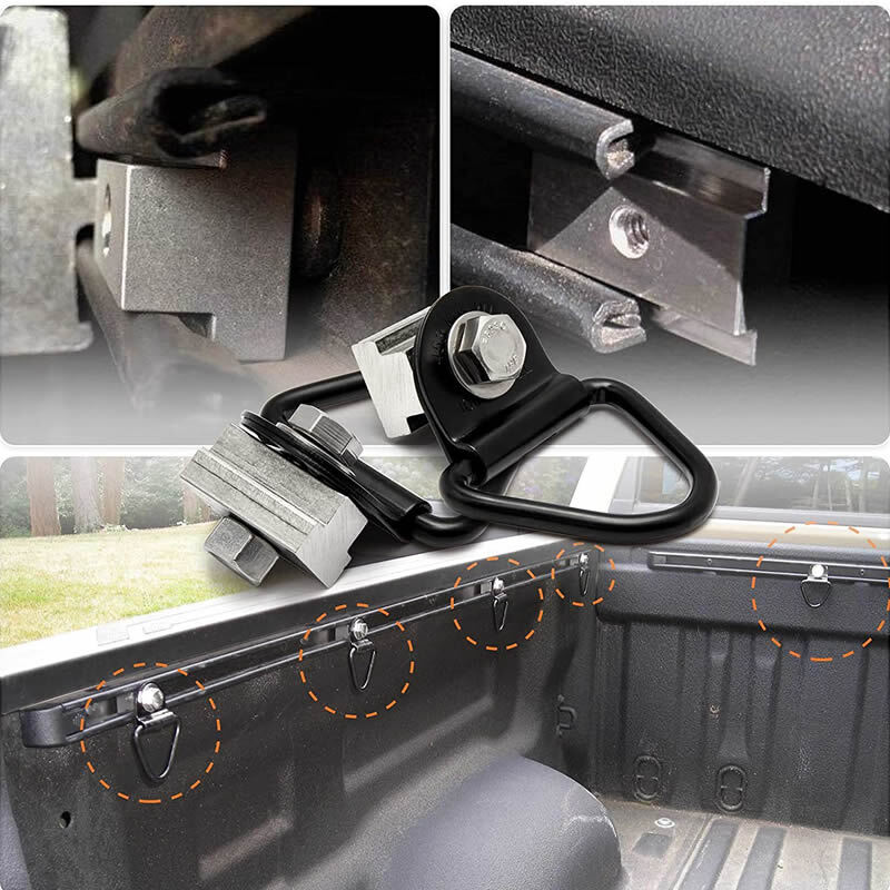 NEW 2x For Frontier Titan Tie Down Cleat Utili Track Cargo Hold Down Hook d ring