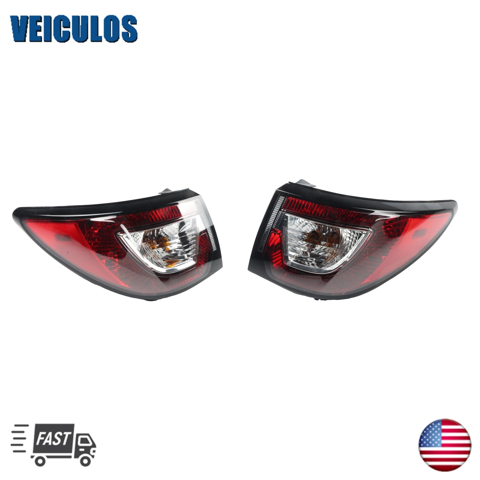 Tail Lights Tail Lamps For 13-16 for Chevy Traverse Driver Passenger Side Outer
