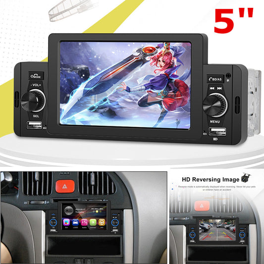 5-inch HD 1DIN LCD Touchscreen Car Bluetooth Stereo Radio FM USB AUX TF MP5 Player