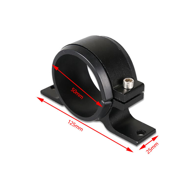 50mm Black Filter Mounting Bracket Inline Fuel Pump Mount Clamp Aluminum