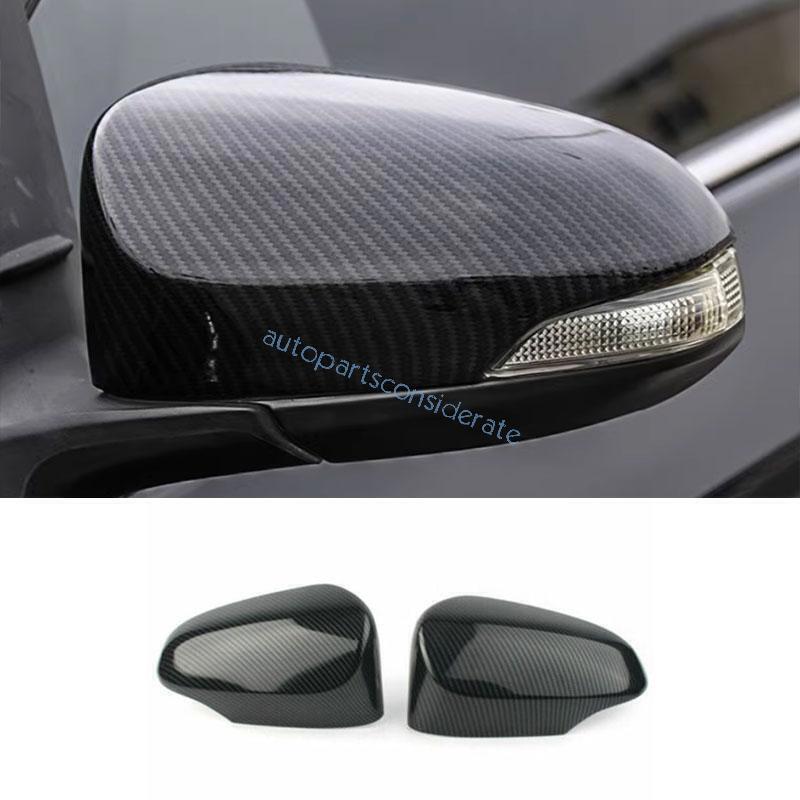 for Toyota for Corolla 14-2019 ABS Carbon Fiber Rear View Mirror Cap Cover Trim 2PCS