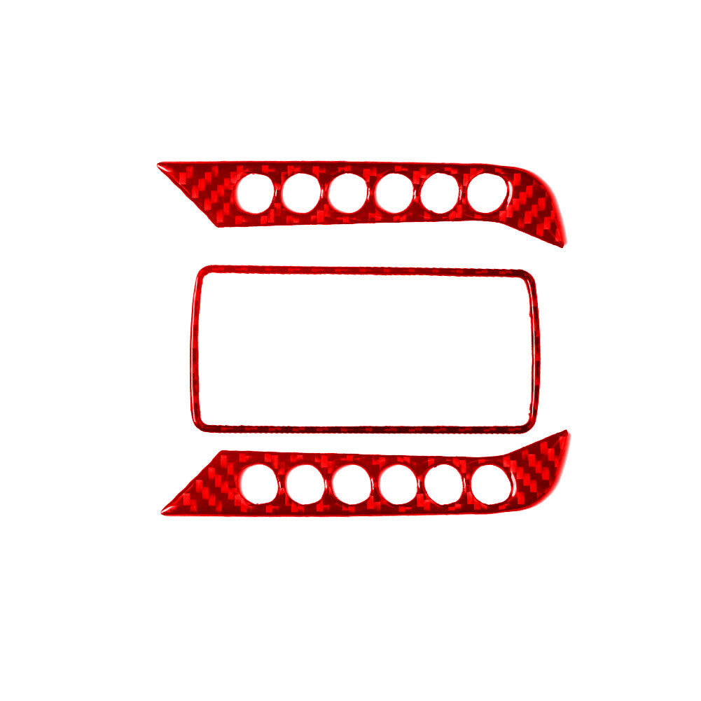 6Pcs Red Carbon Fiber Speedmeter Accent Cover Trim for Chevrolet Sonic 2012-2016