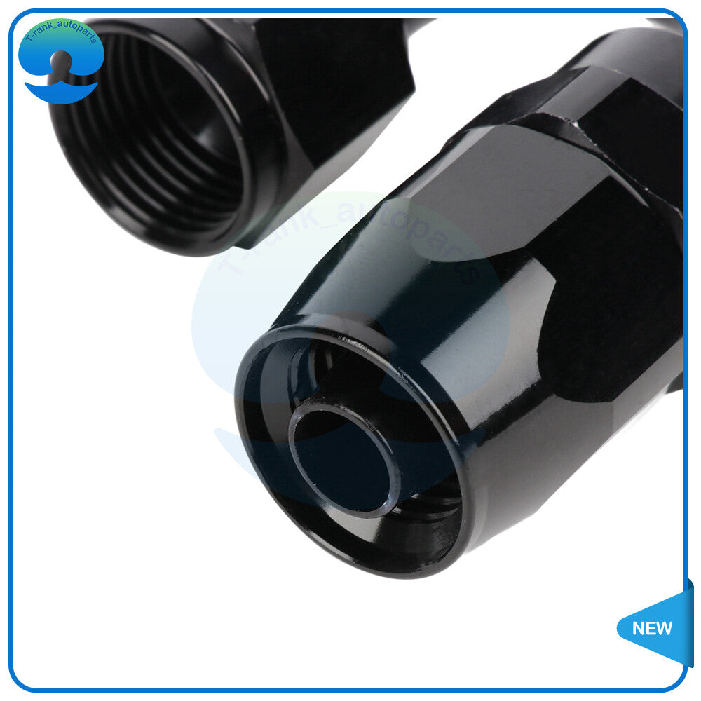 8AN 180 Degree Black Swivel Hose End Fitting Adapter For Oil/Fuel/Gas Hose Line