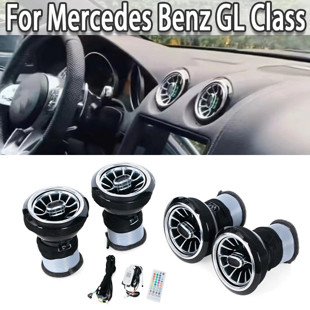 4pcs AC Air Condition Vent Outlet Turbo Trim for Benz W164 ML GL Class 2006-2011
