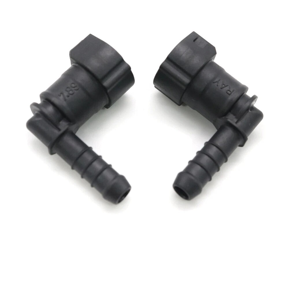 Fuel line hose quick release female connector 2 pieces 9.89 mm 9.89 ID6 8x6 90¡ã