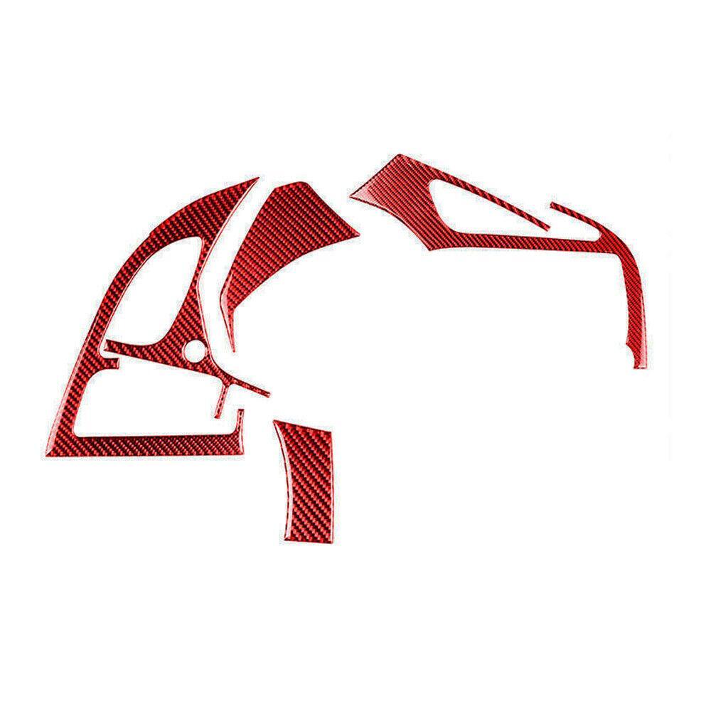 for Chevrolet for Corvette C7 2014-19 Red Carbon Fiber Air Vent Outlet Panel Cover4