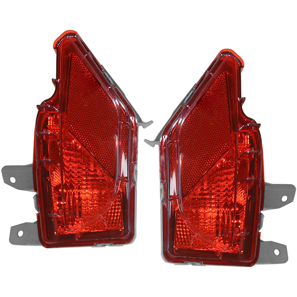 2Pcs For 2016-2018 RAV4 Rear Left+Right Side Bumper Reflector Light Lamp Red