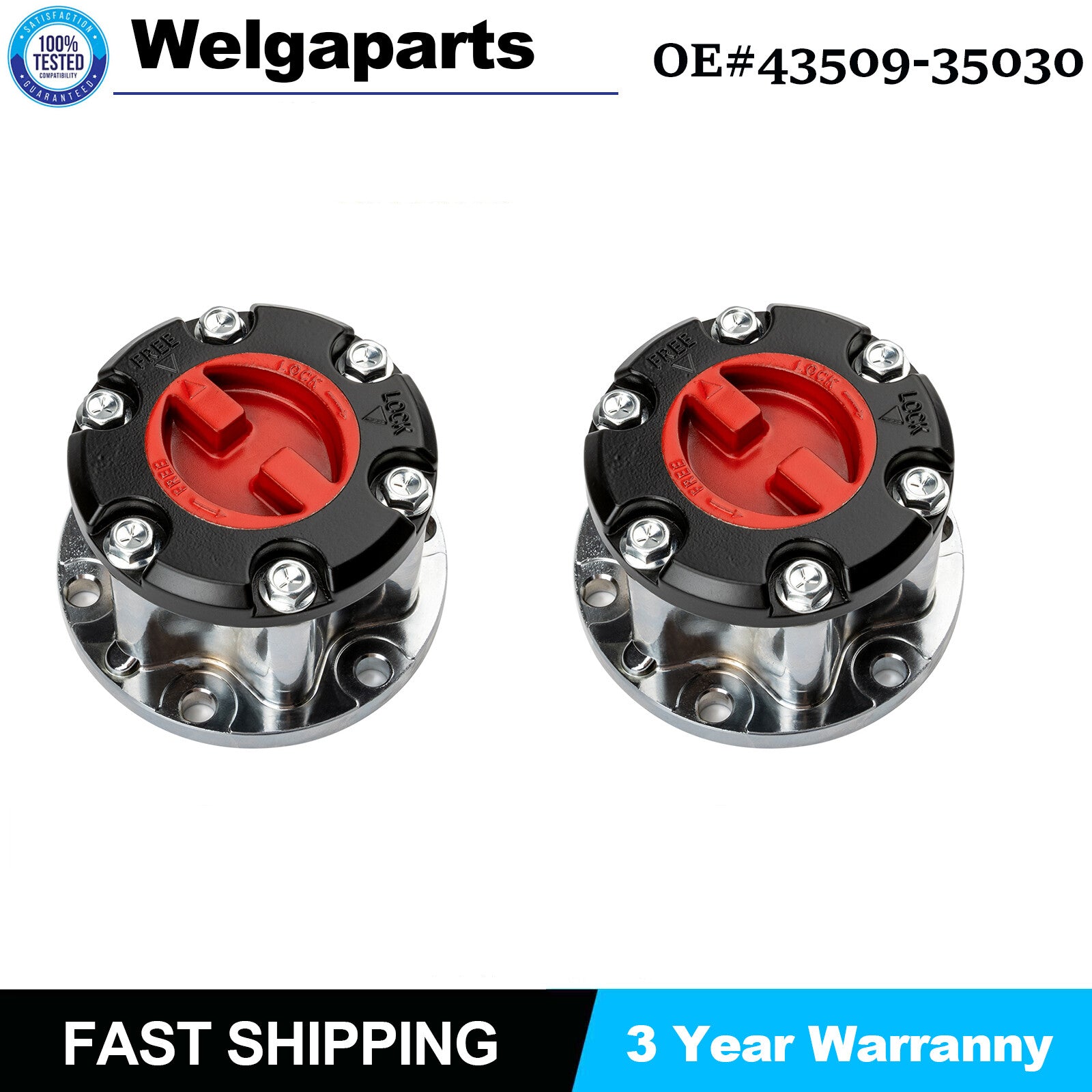 2xTruck Manual Wheel Locking Hub for Toyota 4Runner T100 Hilux VAN 43509-35030