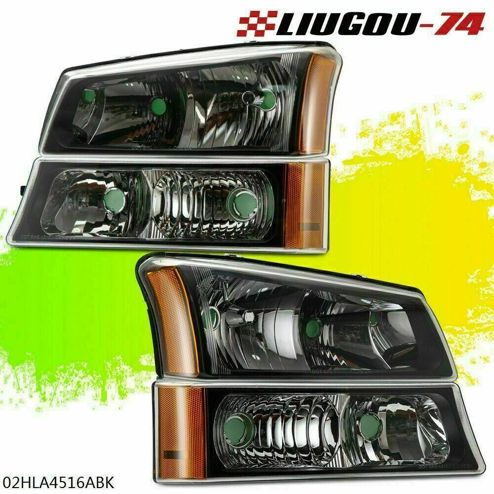 CHROME HOUSING CORNER HEADLIGHT BUMPER LAMPS Suitable for 03-06 SILVERADO AVALANCHE U