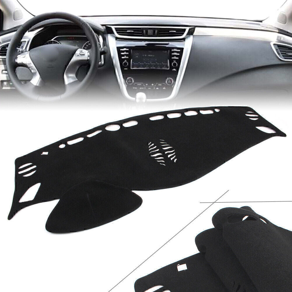Black Dash Mat Dashboard Cover Dashmat for Nissan Murano 2015 2016 2017 2018