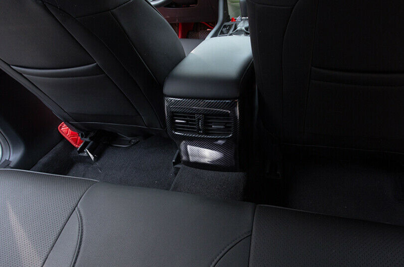 for Mazda 3 Axela 2019-22 ABS Carbon Fiber Rear Air Outlet Anti-Kick Panel Trim