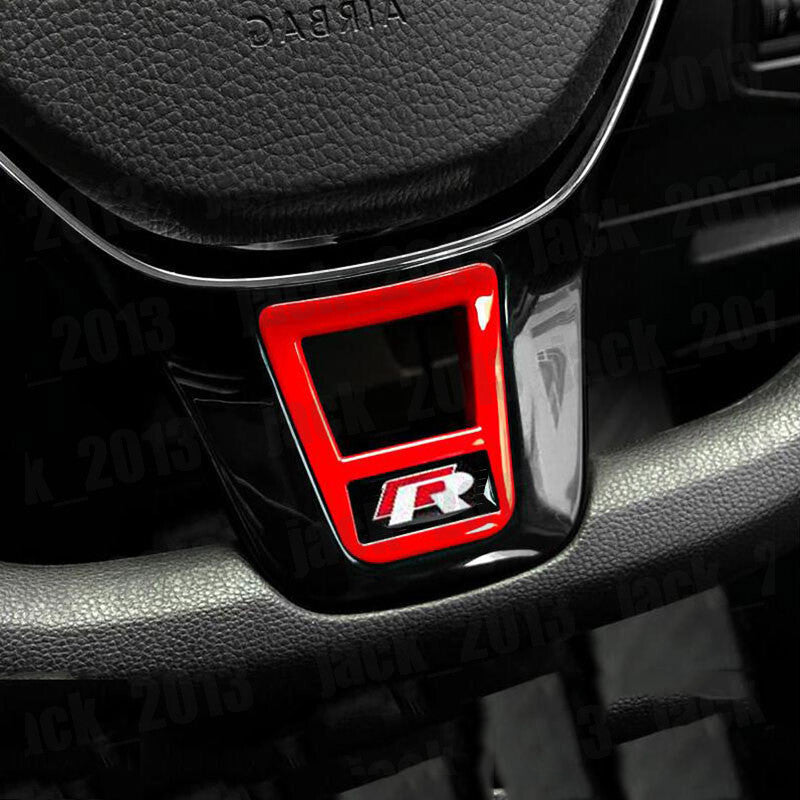 For Volkswage for VW for Jetta MK7 2013-2024 Red ABS Steering Wheel Sequin Cover Trim