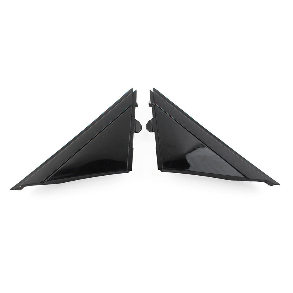 A pair of gloss black door mirror flag covers molded for Fiat 500 2012 - 19 1SH17KX7AA