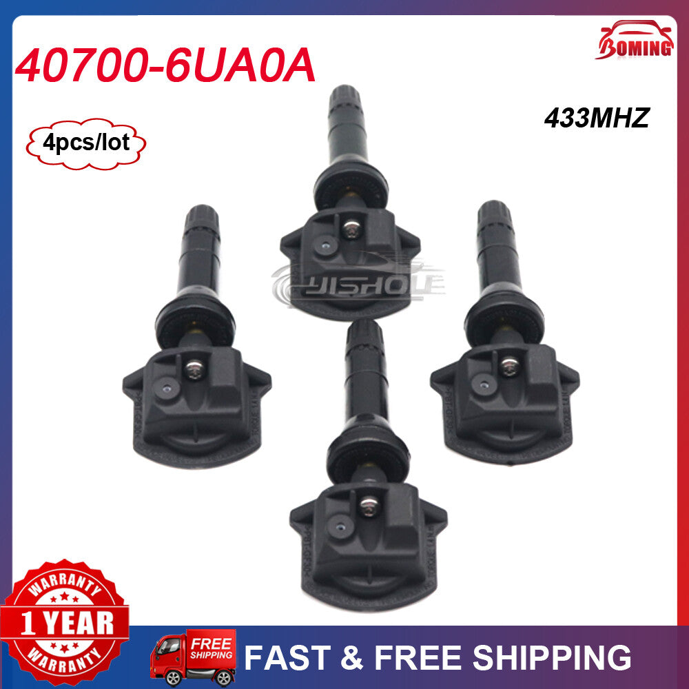 40700-6UA0A new 4-Piece Tire Pressure Sensor Monitor (TPMS) for Nissan 433MHz
