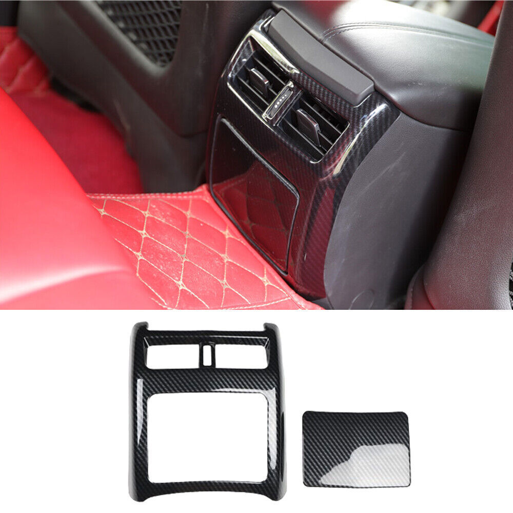 for Cadillac ATSL 14-17 ABS Carbon Fiber Rear Air Outlet Protector Panel Trim 2P