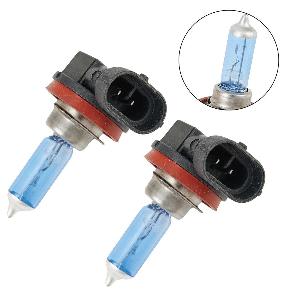 2X H11 12V 100W 6000K Xenon Gas Halogen Headlight White Bright Light Lamps Bulb