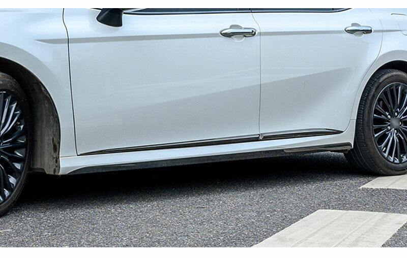 for Toyota for Camry 2018-2023 Black Steel Side Door Body Guard Strip Cover Trim 8x