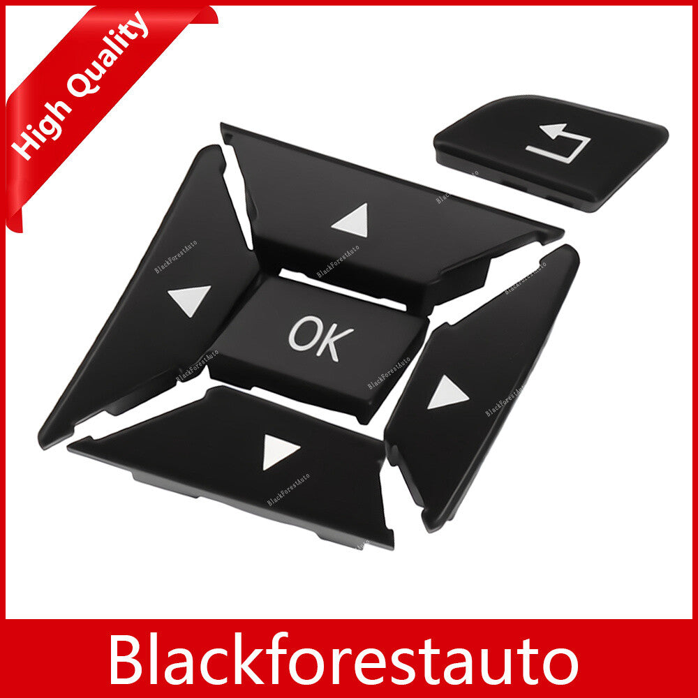 for Mercedes C Class Black Left Steering Wheel Control Menu Switch Button Cover