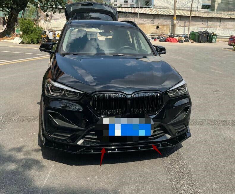 ABS Black Front Bumper Diffuser Spoiler Board 1PCS Fit For 2020-2021 for BMW X1 F48