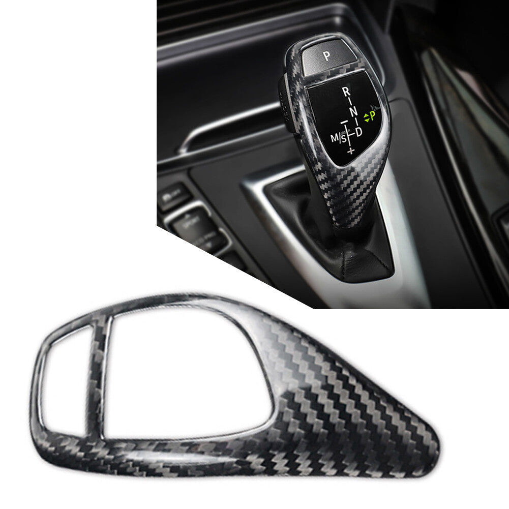 Gear Shift Knob Cover Trim Fit for BMW 1 2 3 4 5 6 Series X3 X5 X4 Carbon Fiber