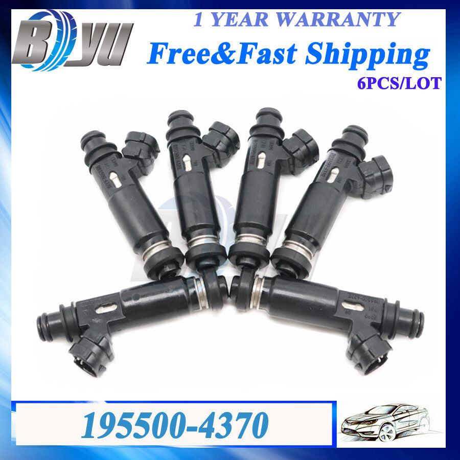 195500-4370 6X Car Fuel Injector Nozzle Fit for Mitsubishi Montero 03-06 3.8L V6