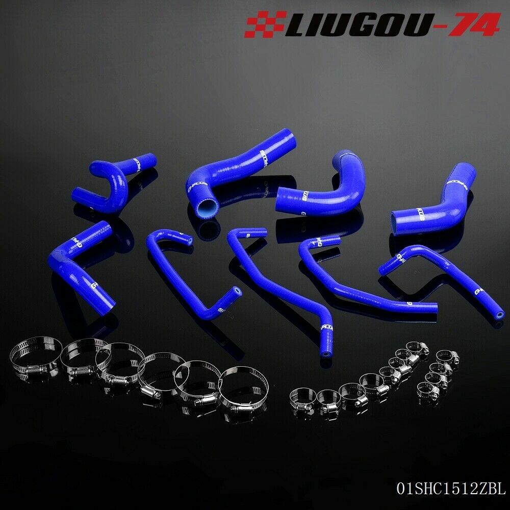 Silicon radiating aperture tube kit clip, blue, fits 94-97 for Mazda Miata MX5 1.8, USA.