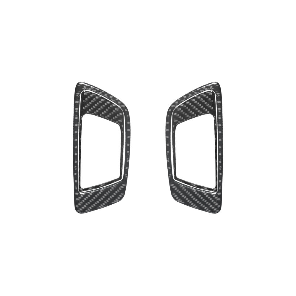 4Pcs Carbon Fiber Interior Rear Door Handle Cover Trim for Ford Fiesta 2011-2015