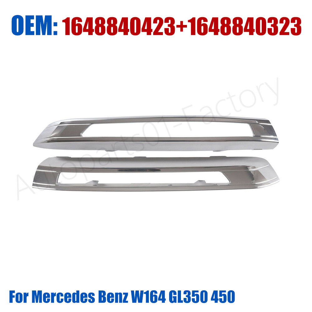 Front Bumper Daytime Running Lamp Trim Molding Cover for Mercedes W164 GL350 450