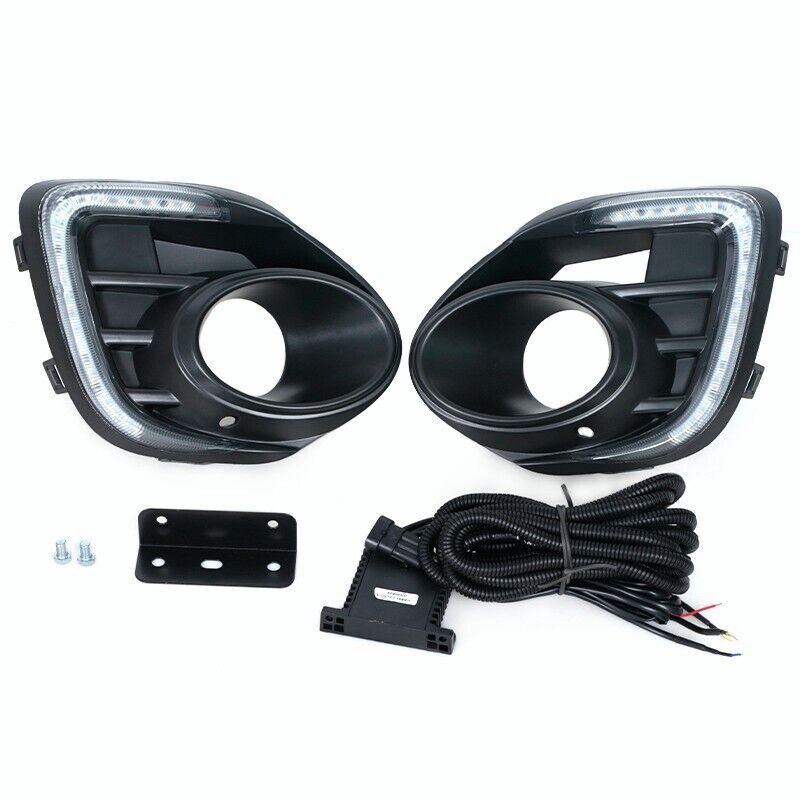 A pair of LED daytime running lights and fog lights are compatible with the 2016-2018 for Mitsubishi Lancer.