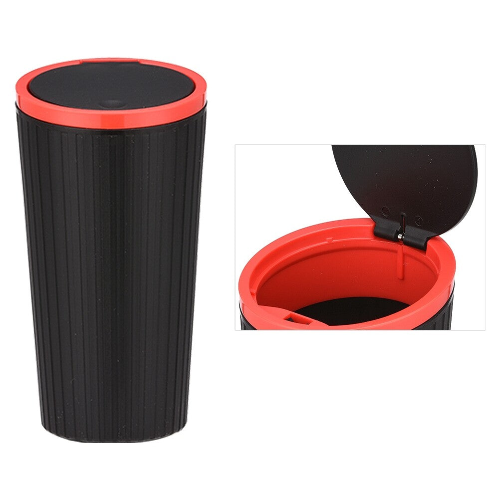 Black+Red Car/Office Trash Can,multipurpose Organizers Storage Box, Rubbish Bin