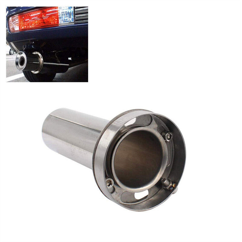 4.5 Universal Round Adjustable Exhaust Muffler Tip Silencer Removable Catback