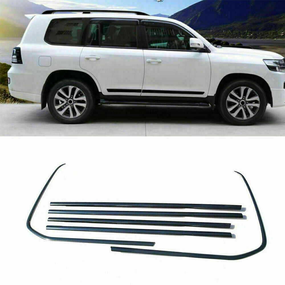 Black steel Lower Window Sill Trim Molding Cover for Toyota for Land Cruiser 2008-21