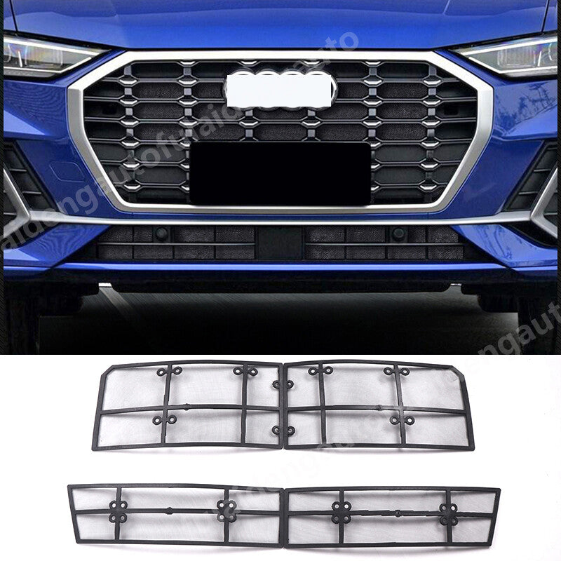 4X for Audi Q3 2019-22 Front Grille Mesh Insert Stainless Steel Insect-Proof Net