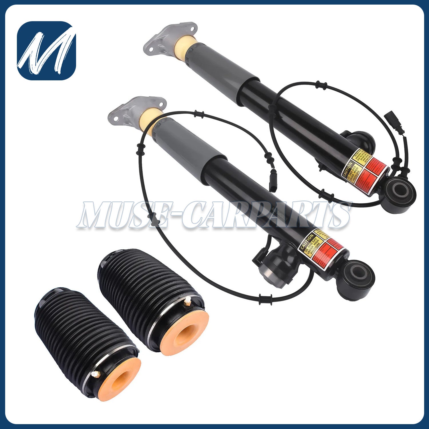 A pair of rear shock absorber struts with electric adjustment suitable for Audi for A4 S4 Quattro for A5 S5 Quattro 08