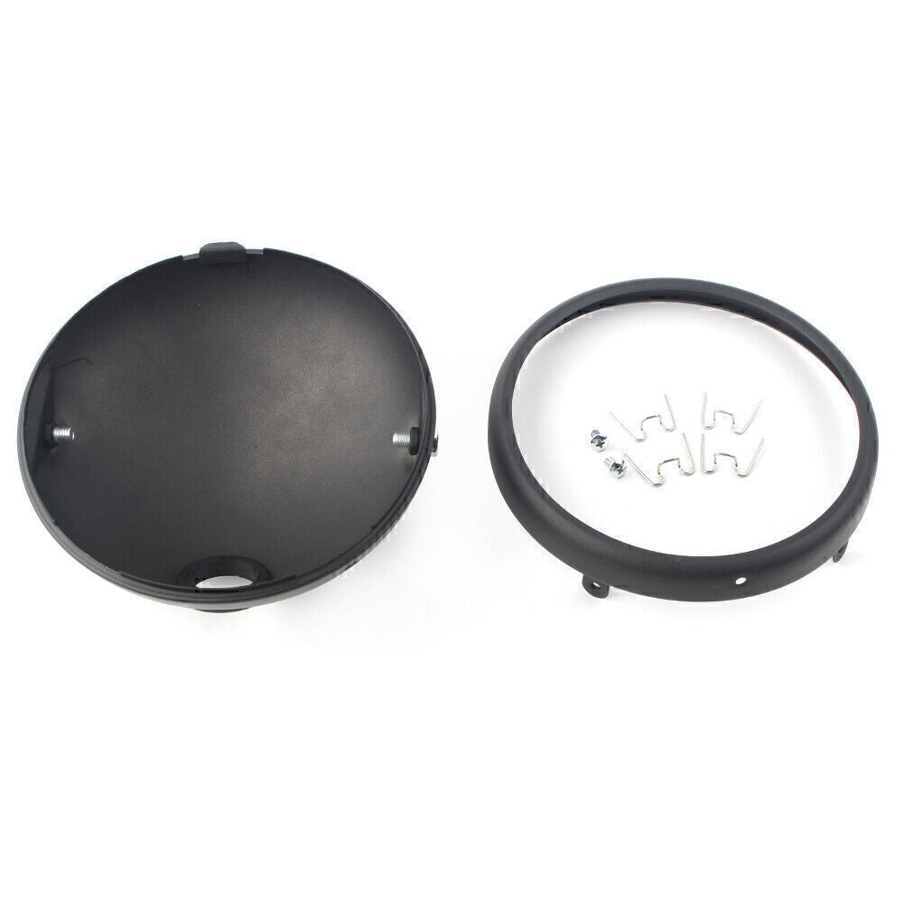 for Harley Motorcycle Matte Black Headlight 7-Inch Retro LED Headlight Shell