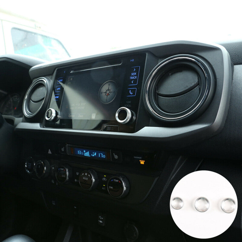 4-Piece Red Interior Air Vent Outlet Ring Trim for Toyota Tacoma 2016-2022 USA