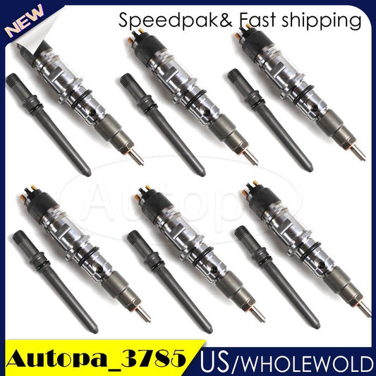 6x Fuel Injectors for Dodge 2500/3500 for Ram Truck 6.7L 0986435518 W/Tube