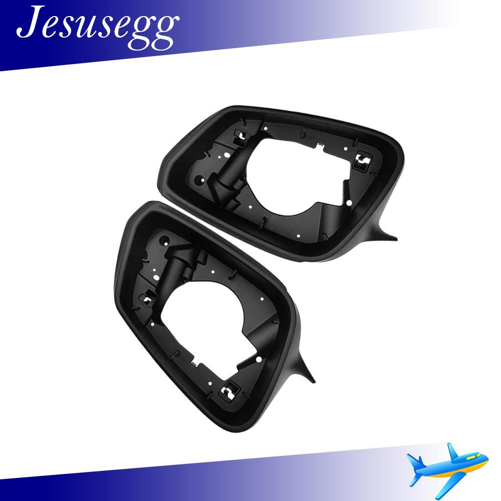 2Pcs Front Left+Right Door Mirror Trim Ring For 2014-2017 5 Series F10 F11 F18