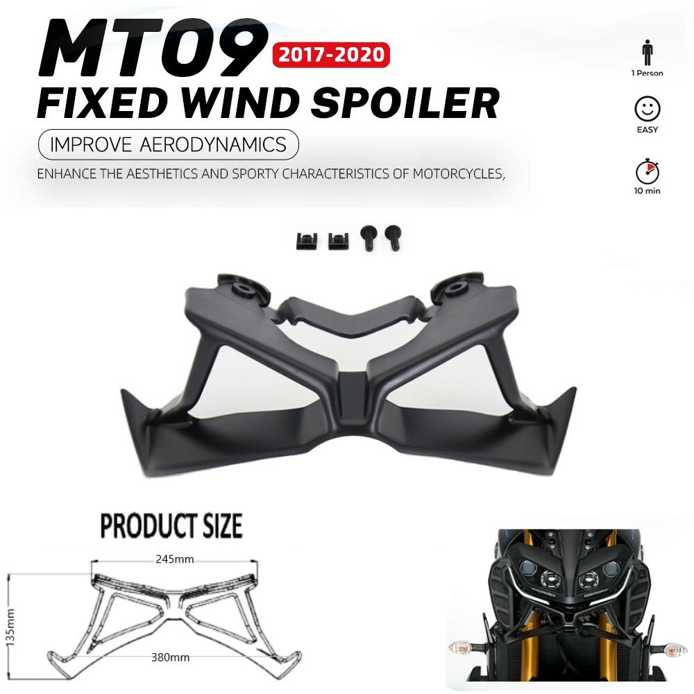 for Yamaha MT-09 MT09 Naked Front Spoiler Winglet Aerodynamic Wing Kit Spoiler