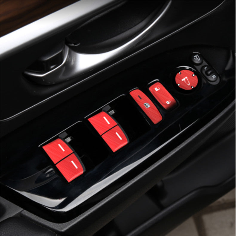 for Honda CR-V 2017-2022 Red Car Window Lock Lift Switch Button sticker Trim 11x