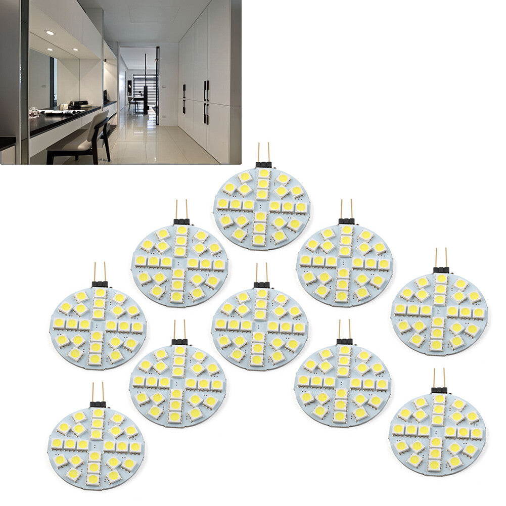DC12V G4 Socket 24 LED 5050 SMD LED Light Round Bulb For Car Truck Landscaping