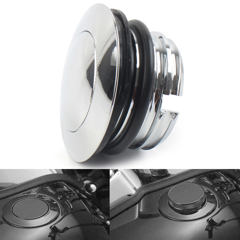 Linker Gewinde Kraftstofftank Gas Cap Abdeckung f¨¹r for Harley 82-17 Chrom Motorrad