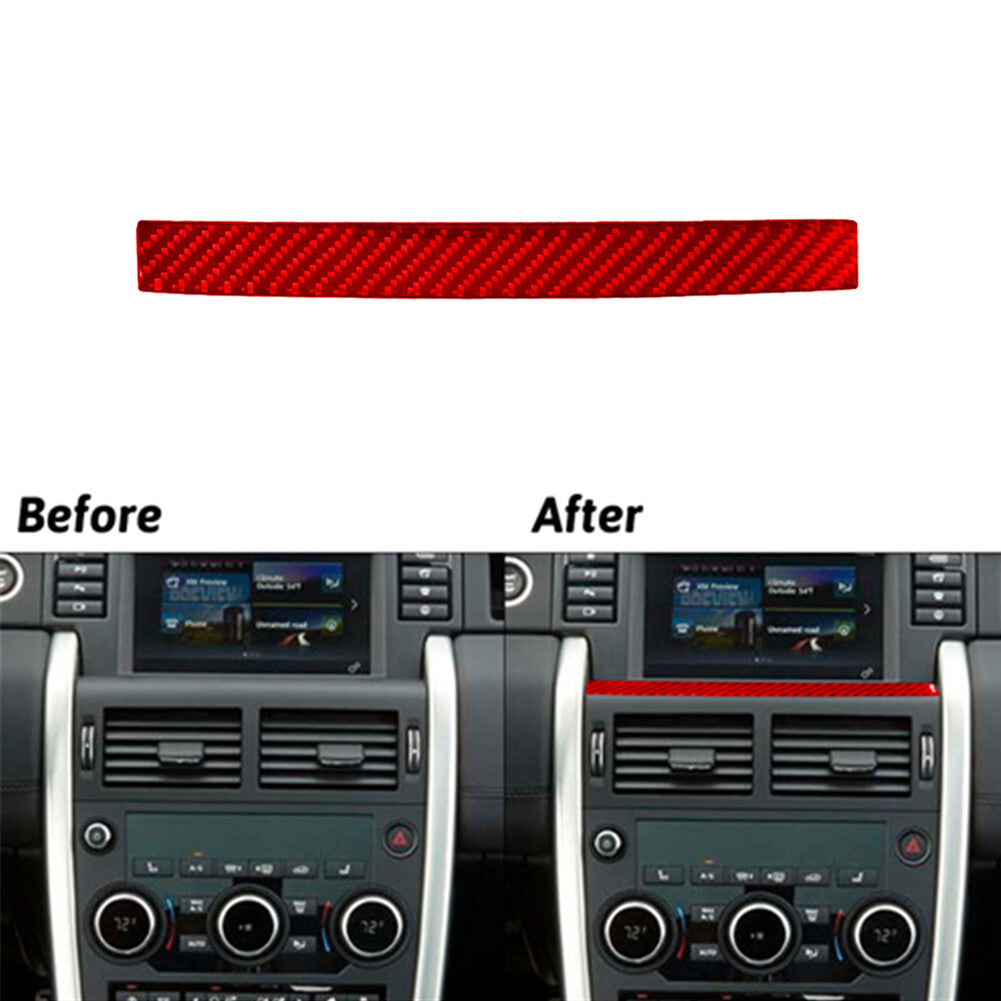 Red Carbon Fiber Center Air Vent Strip for Land Rover Discovery Sport 2015-2019