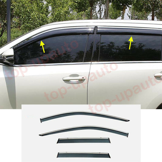 for Toyota for Corolla Cross 2020-23 Black Window Vent Sun Shade Rain Guard Visor 4x