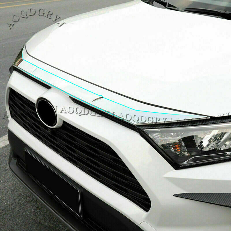 for TOYOTA RAV4 2019-2023 Chrome Front Grill Grille Engine Hood Protector Cover